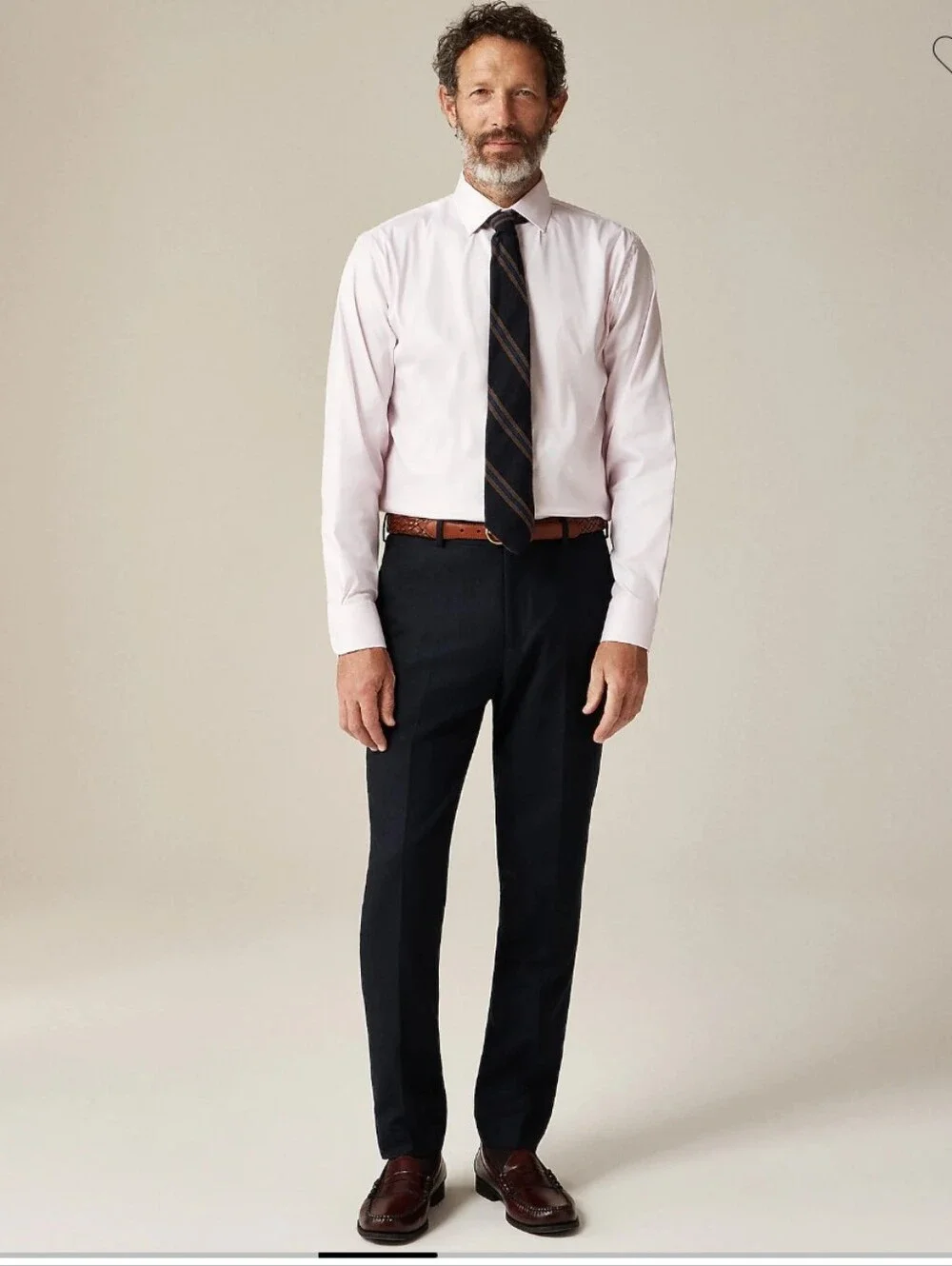 J Crew Ludlow Slim-fit suit pant in English cotton- wool blend Size 33x34 Navy